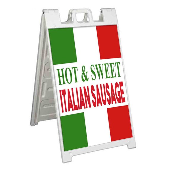 HOT & SWEET ITALIAN SAUSAGE Advertising Vinyl Banner Flag Sign Many Sizes USA
