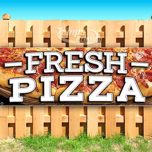 Pizza Slices $5 13 oz Heavy Duty Vinyl Banner Sign with Metal Grommets Flag, Many Sizes Available Store New Advertising
