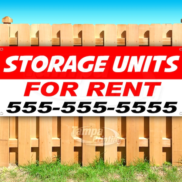 Storage Units For Rent Custom Phone 13 oz heavy duty vinyl banner sign with metal grommets, new, store, advertising, flag (many sizes)