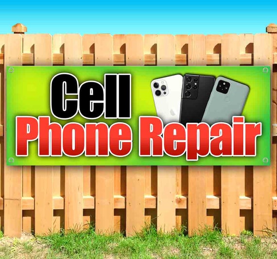 Cell Phone Repair Phone Number Heavy-Duty Vinyl Single-Sided with Metal Grommets 13 oz Banner Non-Fabric Cell Phone Repair Phone Number Heavy-Duty Vinyl Single-Sided with Metal Grommets 13 oz Banner Non-Fabric