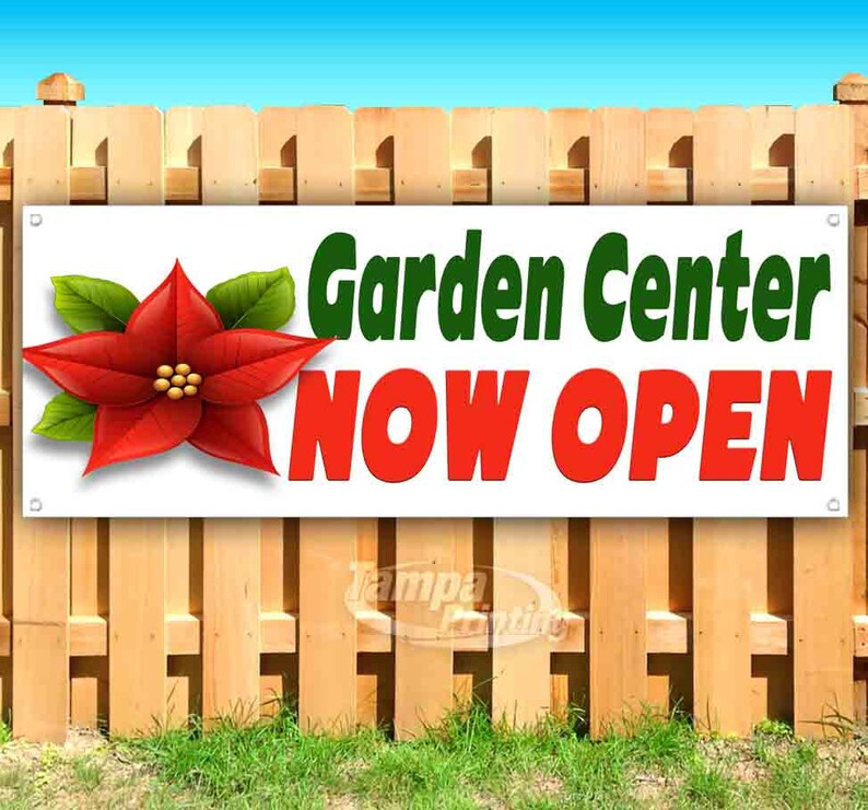 New Flag, Many Sizes Available Store Garden Center Now Open Extra Large 13 oz Heavy Duty Vinyl Banner Sign with Metal Grommets Advertising New Flag, Many Sizes Available Store Garden Center Now Open Extra Large 13 oz Heavy Duty Vinyl Banner Sign with Metal Grommets Advertising