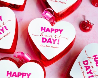 PRINTED Valentine's Tag, Heart Shaped Valentine's Day Printed Tag, Heart Tag, Happy Heart Day Tag