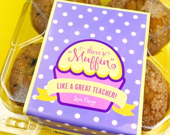 Teacher Appreciation Card, Thank You Teacher Card, MuffinTeacher Card Digital Download, Muffin Like a Great Teacher Card