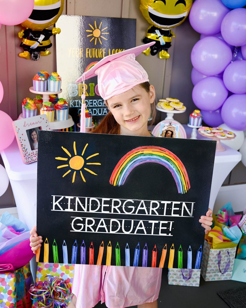 Kindergarten Graduation Sign Your Future is Bright Poster - Etsy