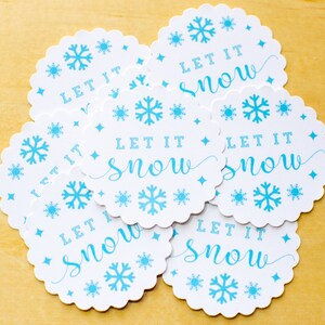 Let It Snow Printable Tag, Christmas Cookie Tag, Christmas Gift Tag, Christmas Tags, Cupcake Topper, Let It Snow Digital Download