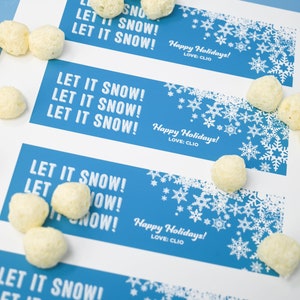 Happy Holiday Printable Tag, Let it Snow Christmas Tag, Christmas Gift Tag, Christmas Snow Tags, Snowball Tag instant Download