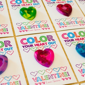Carte de Saint-Valentin, carte aux crayons de couleur de la Saint-Valentin, téléchargement numérique de la Saint-Valentin, colorez votre carte de la Saint-Valentin à cœur ouvert