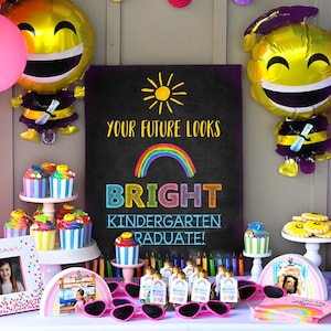 Kindergarten Graduation Sign, Your Future is Bright Poster, Kindergarten Grad Printable, Grad Poster, Pre-K Poster
