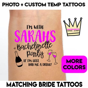 Custom Bachelorette Party Temporary Tattoos: Buy Me a Drink