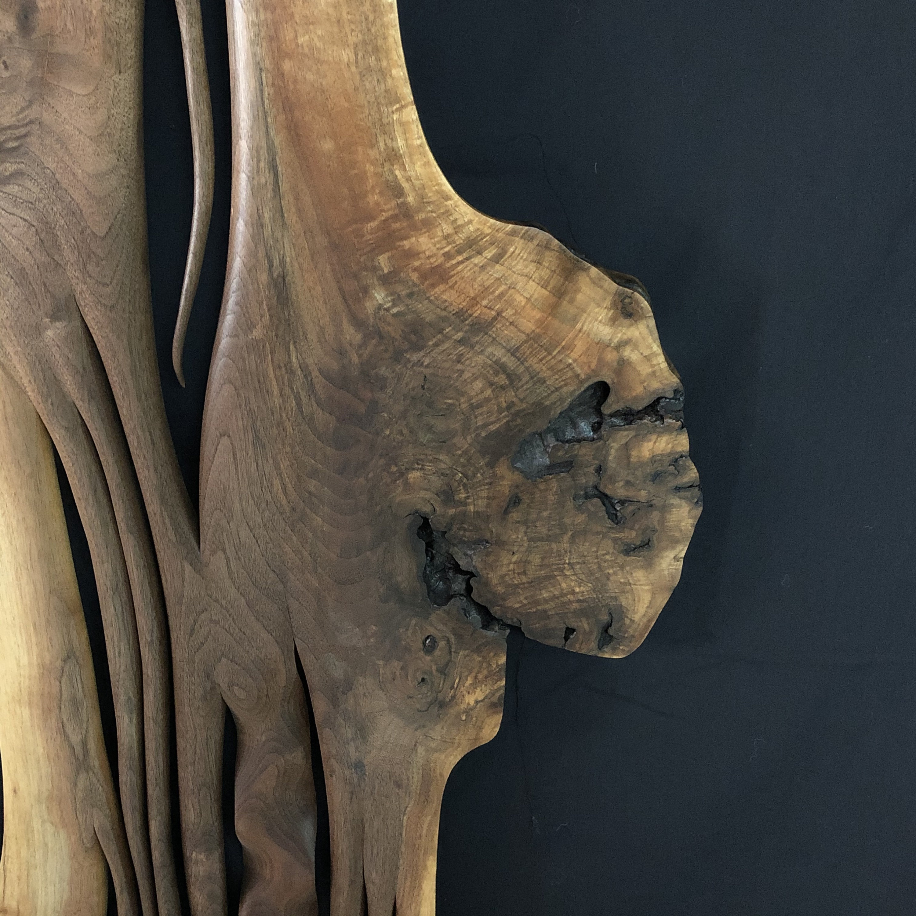 WALNUT WALL SCULPTURE Wall Sculpture Wall Art Wood Wall Etsy