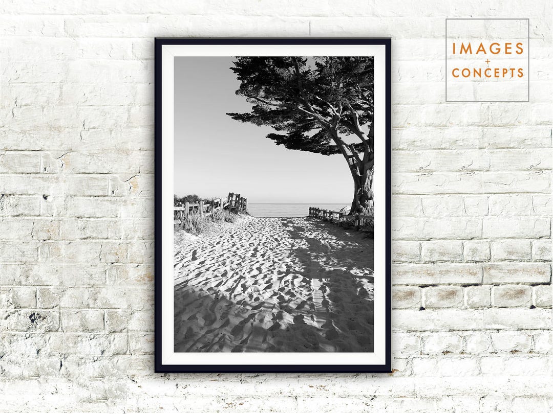 Black and White Photography Beach Poster, Printable Ocean Art Print ...