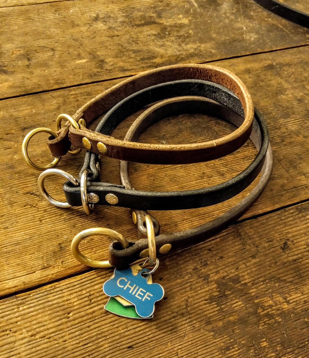Slip Collars For Dogs Leather Dog Collar / Leather Slip Collar / Custom Dog Collar | Etsy