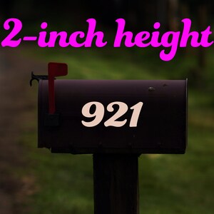 Reflective 4 Inch Mailbox Decal 4 Inch Mailbox Number Etsy