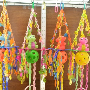 Dragon pully toy: #499, Foraging Bird Sugar Glider Toy, Small Bird Toy, Exotic Animal Toy, Small Pet Toy, Parrot Toy