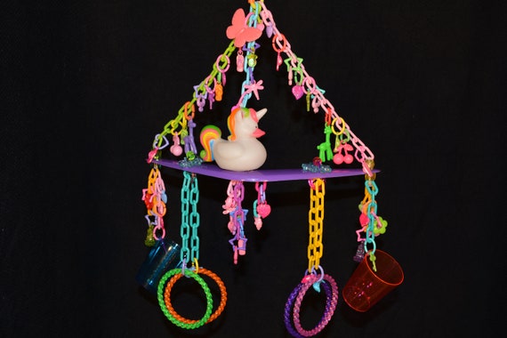 Parrot Toy Exotic Animal Toy Bird Toy Small Pet Primate Toy Mini Mobile Marmoset Toy #241 Sugar Glider Basket Hide Toy Small Bird
