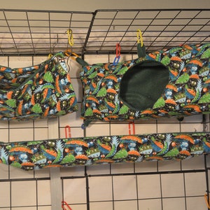 Rat, Ferret, Hedgehog, Corner Hide, RK53, Hedgehogs, Ferret or Rat 2 Tier Hammock, Rat Bed, Small Pet Hammock, Guinea Pig, Ready to Ship