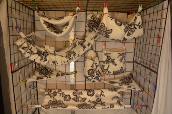 Pocket Pets Rat Cag Set Flying Squirrel Ready to Ship Sugar Glider Cage Set Sugar Bear Rat Sugar Glider Accessories Cage set SK 156