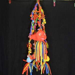 Bird & Sugar Glider Toy, #159 Fish, Small Bird Toy, Primate Toy, Marmoset Toy, Exotic Animal Toy, Small Pet Toy, Parrot Toy Active