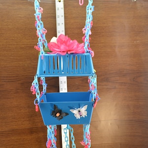 Flower Basket , #488, Foraging Bird & Sugar Glider Toy, Small Bird Toy, Marmoset Toy, Exotic Animal Toy, Small Pet Toy