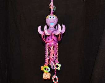 Sugar Glider Octopus Toy: Foraging Pulley with Charms