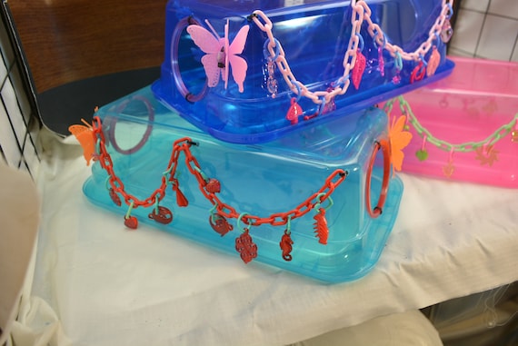 Sugar Glider Kitchen: Colorful Cage Food Container With Charms - Etsy