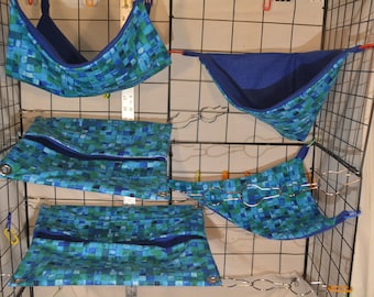 Rat, Ferret, Hedgehog, *FK38* Open Environment Hammock, Pocket Hammock, Corner Hammock, Rat Bed, Guinea Pig Cozy, Ready to Ship