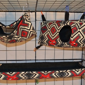Rat, Ferret, Hedgehog, Corner Hide, RK22, Hedgehogs, Ferret or Rat 2 Tier Hammock, Rat Bed, Small Pet Hammock, Guinea Pig, Ready to Ship