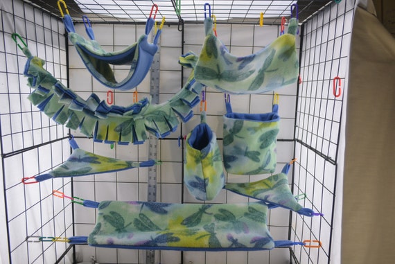 Pocket Pets Rat Cag Set Flying Squirrel Ready to Ship Sugar Glider Cage Set Sugar Bear Rat Sugar Glider Accessories Cage set SK 156