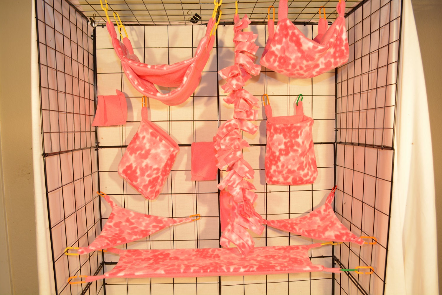 Sugar Glider Fleece Cage Set, Rat Cage Set, Pocket Pets Cage Set,  SK 28, Ready to Ship!