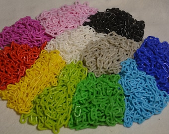 3 metros (10 pies) - Cadena de plástico de alta calidad de 3 mm para manualidades, juguetes caseros para pájaros, petauros del azúcar y otros juguetes para animales pequeños.