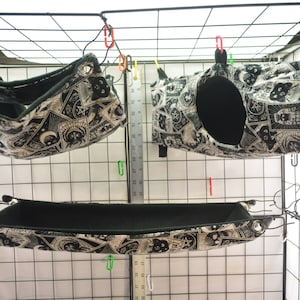 Rat, Ferret, Hedgehog, Corner Hide, RK122, Hedgehogs, Ferret or Rat 2 Tier Hammock, Rat Bed, Small Pet Hammock, Guinea Pig, Ready to Ship