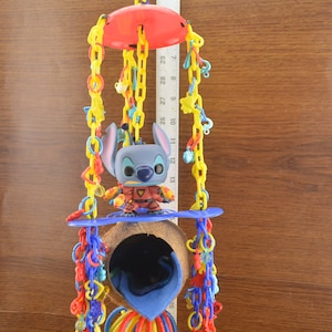Stitch,  #466, Foraging Bird & Sugar Glider Toys, Small Bird Toy, Exotic Animal Toy, Small Pet Toy, Parrot Toy