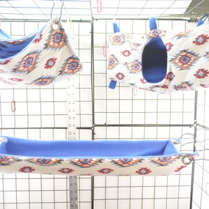 Rat, Ferret, Hedgehog, Corner Hide, RK113, Hedgehogs, Ferret or Rat 2 Tier Hammock, Rat Bed, Small Pet Hammock, Guinea Pig, Ready to Ship