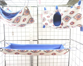 Rat, Ferret, Hedgehog, Corner Hide, RK113, Hedgehogs, Ferret or Rat 2 Tier Hammock, Rat Bed, Small Pet Hammock, Guinea Pig, Ready to Ship