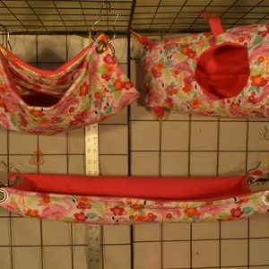 Rat, Ferret, Hedgehog, Corner Hide, RK45, Hedgehogs, Ferret or Rat 2 Tier Hammock, Rat Bed, Small Pet Hammock, Guinea Pig, Ready to Ship