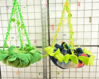 Sugar Glider Swing, 6" Basket Swing, Mini Mobile, Small Bird Toy, Primate Toy, Marmoset Toy, Exotic Animal Toy, Small Pet Toy, Parrot Toy,