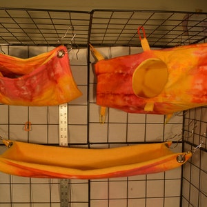 Rat, Ferret, Hedgehog, Corner Hide, RK40, Hedgehogs, Ferret or Rat 2 Tier Hammock, Rat Bed, Small Pet Hammock, Guinea Pig, Ready to Ship