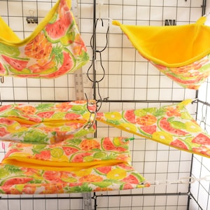 Rat, Ferret, Hedgehog, *FK90* Open Environment Hammock, Pocket Hammock, Corner Hammock, Rat Bed, Guinea Pig Cozy, Ready to Ship
