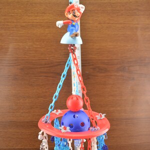Sugar Glider Toy #589, Pulley Toy, Mini Mobile, Small Bird Toy, Primate Toy, Marmoset Toy, Exotic Animal Toy, Small Pet Toy, Parrot Toy,