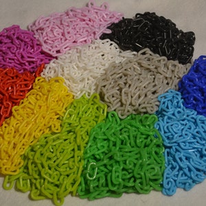 5 feet - High quality 3mm plastic chain for craft, DIY bird toys, sugar gliders and other small animal toys.