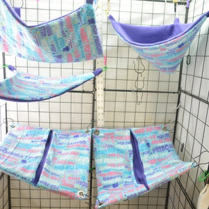 Rat, Ferret, Hedgehog, *FK126* Open Environment Hammock, Pocket Hammock, Corner Hammock, Rat Bed, Guinea Pig Cozy, Ready to Ship