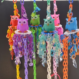 Owl # 181, Foraging Bird & Sugar Glider Toy, Small Bird Toy, Primate Toy, Marmoset Toy, Exotic Animal Toy, Small Pet Toy, Parrot Toy