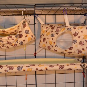 Rat, Ferret, Hedgehog, Corner Hide, RK10 Hedgehogs, Ferret or Rat Corner Hut, Rat Bed, Small Pet Hammock, Guinea Pig Cozy, Ready to Ship