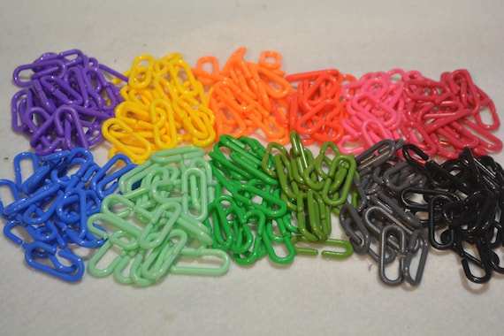 100 Big Plastic C-Links, DIY bird toys, sugar glider toys, and other small animal toys