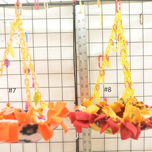 Sugar Glider Swing, 8&quot; Basket Swing, Mini Mobile, Small Bird Toy, Primate Toy, Marmoset Toy, Exotic Animal Toy, Small Pet Toy, Parrot Toy,