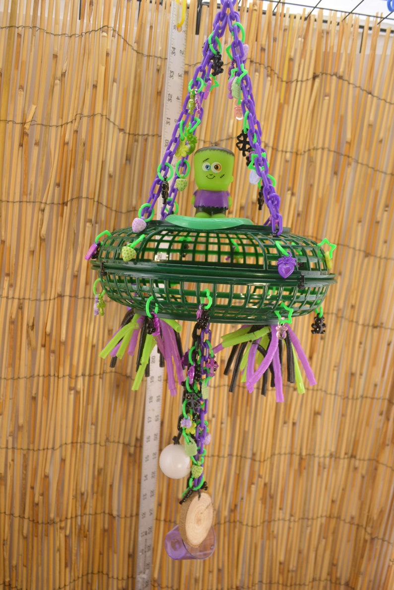 Parrot Toy Exotic Animal Toy Bird Toy Small Pet Primate Toy Mini Mobile Marmoset Toy #241 Sugar Glider Basket Hide Toy Small Bird