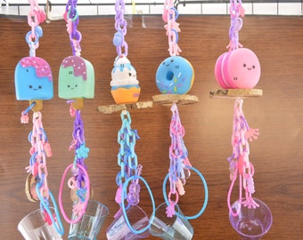 Foraging Bird & Sugar Glider Toys, #301 Sweets, Mini Mobile, Small Bird Toy, Primate Toy, Marmoset Toy, Exotic Animal Toy, Parrot Toy