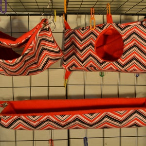Rat, Ferret, Hedgehog, Corner Hide, RK27R, Hedgehogs, Ferret or Rat 2 Tier Hammock, Rat Bed, Small Pet Hammock, Guinea Pig, Ready to Ship