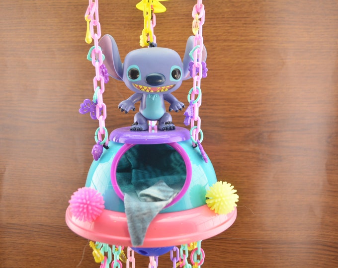 Stitch, 639, Foraging Bird Sugar Glider Toy, Small Bird Toy, Exotic