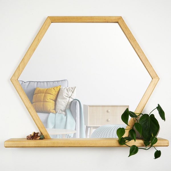 Bathroom Mirror With Shelf - Etsy